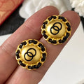 Never Fading Round Designer Ear Stud Earrings Pearl Real Gold Brass Copper Stamp Letter Earring Fashion Womens Elegance Wedding Party Jewelry Accessories Great Shopping 4You
