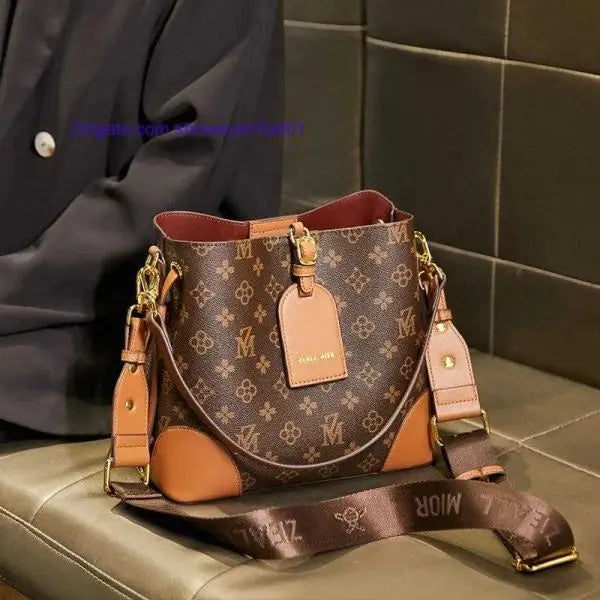 Brand luxury design Vintage bucket bag 2022 women's fashion retro style one shoulder crossbody bags printed color handbag shoercomfot01 Great Shopping 4You