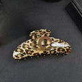 Luxury French Alloy Hair Clip Leopard Print Color Vintage Style Shark Hair Clips Classic Trendy Hair Jewelry Great Shopping 4You