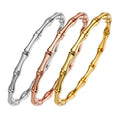 Designer bracelet Europe America export high three color trendy clasps feel and solid women's bamboo with creative bracelets Great Shopping 4You