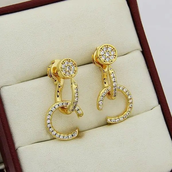 Stud Earrings Classic Designer Letter Charm Gold Plated Ear Stud Earring For Women Wedding Party Fashion Jewelry Great Shopping 4You