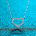 925 Sterling Silver Heart Pendant Necklace for Women PT950 Gold Plated Rose Gold Trendy Minimalist Jewelry Romantic Gift Wholesale Supply Great Shopping 4You