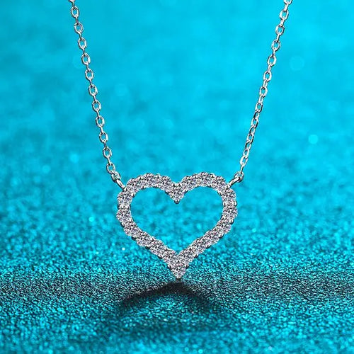 925 Sterling Silver Heart Pendant Necklace for Women PT950 Gold Plated Rose Gold Trendy Minimalist Jewelry Romantic Gift Wholesale Supply Great Shopping 4You