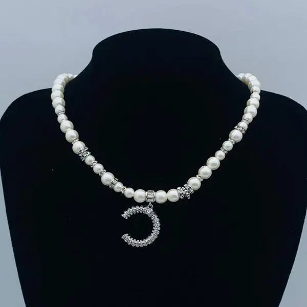 Pendant Crystal Necklaces Fashion Women Copper Pearl Necklace Chains Chain Gifts for Women Elegant Jewelry Great Shopping 4You
