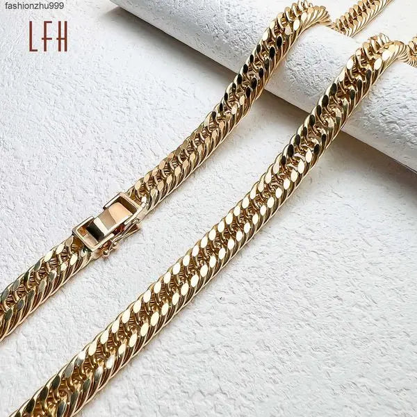 AU 750 Solid Necklaces Cuban Link Chain With Certificate Japan Gold Jewelry 18k Real Wholesale Great Shopping 4You