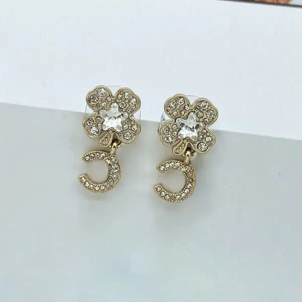 Luxury Earrings Letter Diamond Earrings Designer Jewelry Earring Wedding Party Gifts with Box Great Shopping 4You