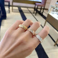 Gold Plated rings for woman Men Designer Ring Couple Diamond ring unisex Wedding ring party gift jewelry size 5-10 Great Shopping 4You