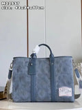 2023 Top Original Real Shot Bandouliere 50 Men Ladies Handbag Letter Pattern Embossed Faded Denim Large Capacity Designer Classic Men Travel Bag Great Shopping 4You