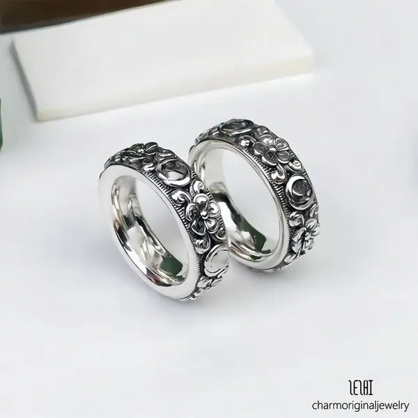 gg ring womens anillos bague designer ring couple jewelry band titanium steel with diamonds casual fashion street classic gold silver rose optional size 4mm 5mm 6mm Great Shopping 4You