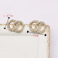 19Style Mixed Earring Simple Sier Ear Stud Famous Women Geometry Cross Round Crystal Rhie Pearl Earrings Bride Wedding Party Jewerlry Christmas Gifts Great Shopping 4You