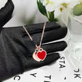 return necklaces 925 womens heart necklace designer jewellery chains pendant steel charm anniversary gift for women gold plat 659 Great Shopping 4You