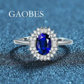 S925 Sterling Silver Ruby Style Ring for Women, Vintage Halo Design with Cubic Zirconia, Korean Elegant Jewelry, Gift for Birthday or Proposal Great Shopping 4You
