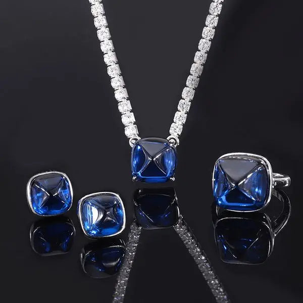 Stunning Bridal Accessories Pack Premium Quality Cubic Zirconia Gemstone Ensemble Featuring Sparkling Stones Arranged like Sugared Confections Great Shopping 4You