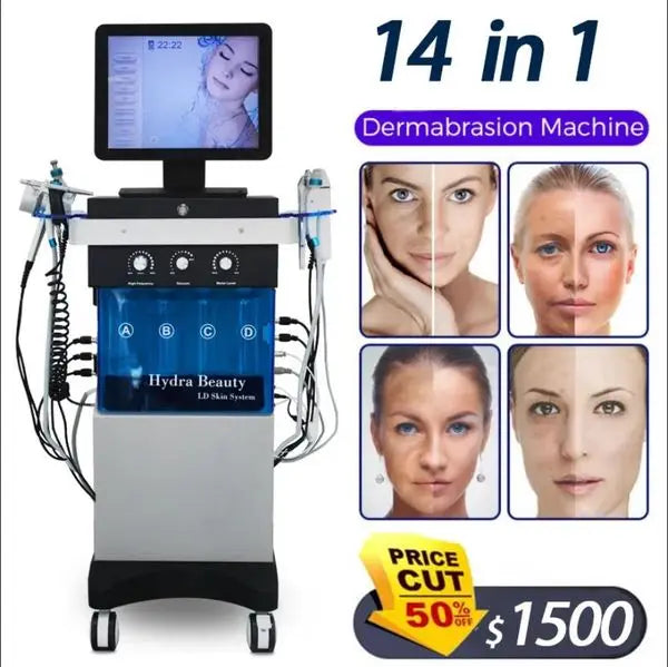 Super 11 IN 1 H2O Dermabrasion Facial Machine Aqua Face Clean Microdermabrasion Professional Oxygen Facial Equipment Crystal Diamond Water Peeling Great Shopping 4You