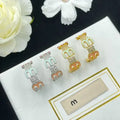 Earrings Designer for Women High Quality Simple Letter Diamond Luxury Jewelry Earrings Enamel Glaze 925 Silver Needle Holiday Gift Great Shopping 4You