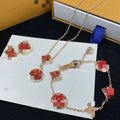 Wholesale Fashion women's necklaces Earrings designer jewelry 18K gold-plated stainless steel bracelet women's wedding gifts Clover 2022 Great Shopping 4You