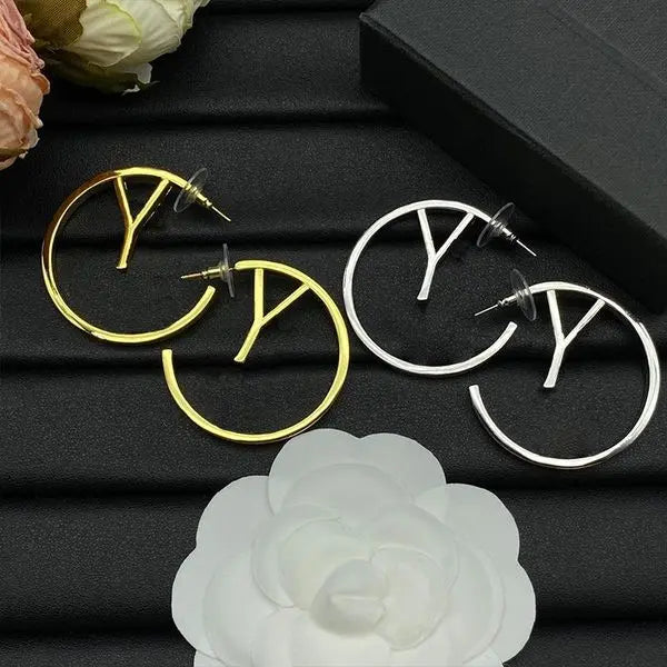 Fashion Hoops Earrings Designer Simple Earing for Man Womens Classic 2 Colors Gold Silver Great Shopping 4You