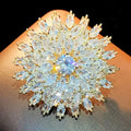 Exquisitely Crafted Heavy duty Multi layer Three dimensional Zircon Snowflake Brooch Fashionable and High end Sense Brooch for Suits and Evening Dresses Great Shopping 4You