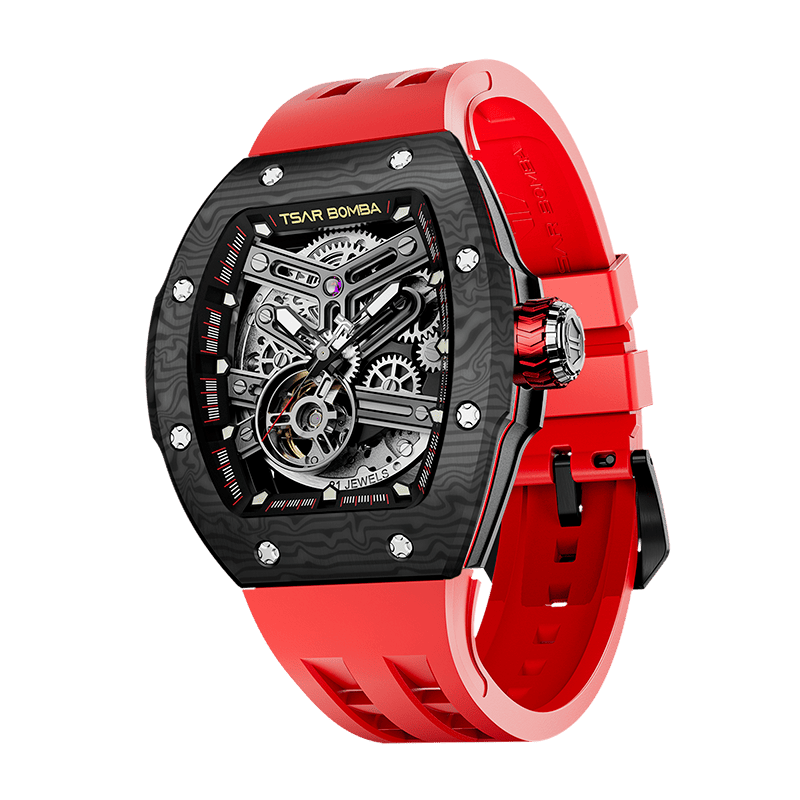 Atomic-TB8218 Standard Edition - Carbon Fiber-Black Red