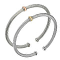 DY Bracelet Designer Classic Jewelry Fashion charm jewelry stainless steel bracelet titanium wire rope double color opening Christmas gift Great Shopping 4You