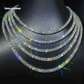 Fashion Jewelry Hip Hop Necklace Pass Diamoster 5mm Vvs Moissanite Iced Out Tennis Chain for Men Women Great Shopping 4You