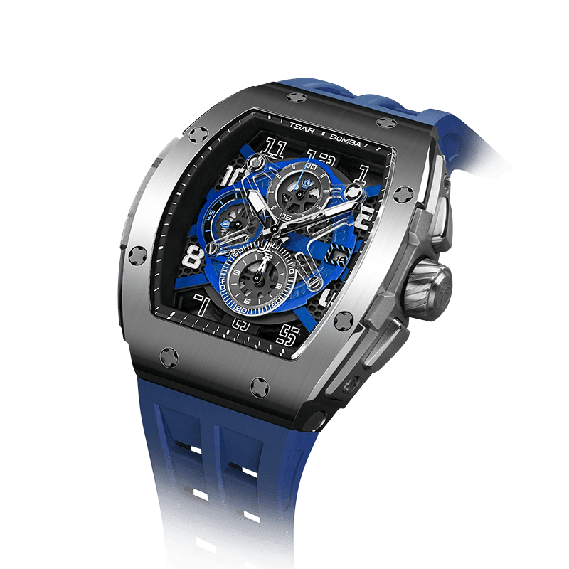 Elemental-TB8211Q（Ship from US） - Sliver Blue Tsarbomba Watch