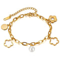 Luxury Designer Hollow Flower Bracelet Floral Cutout Bangle Minimalist Unique Luxury Jewelry Elegant Adjustable Gift for Women Delicate Chic Charm Bracelet Great Shopping 4You