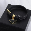 Luxury Men Women Designer Bracelet Bangle Black white Simple Leather Bracelets Cuff Fashion Jewelry Party Gift Great Shopping 4You