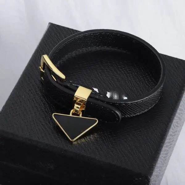 Luxury Men Women Designer Bracelet Bangle Black white Simple Leather Bracelets Cuff Fashion Jewelry Party Gift Great Shopping 4You