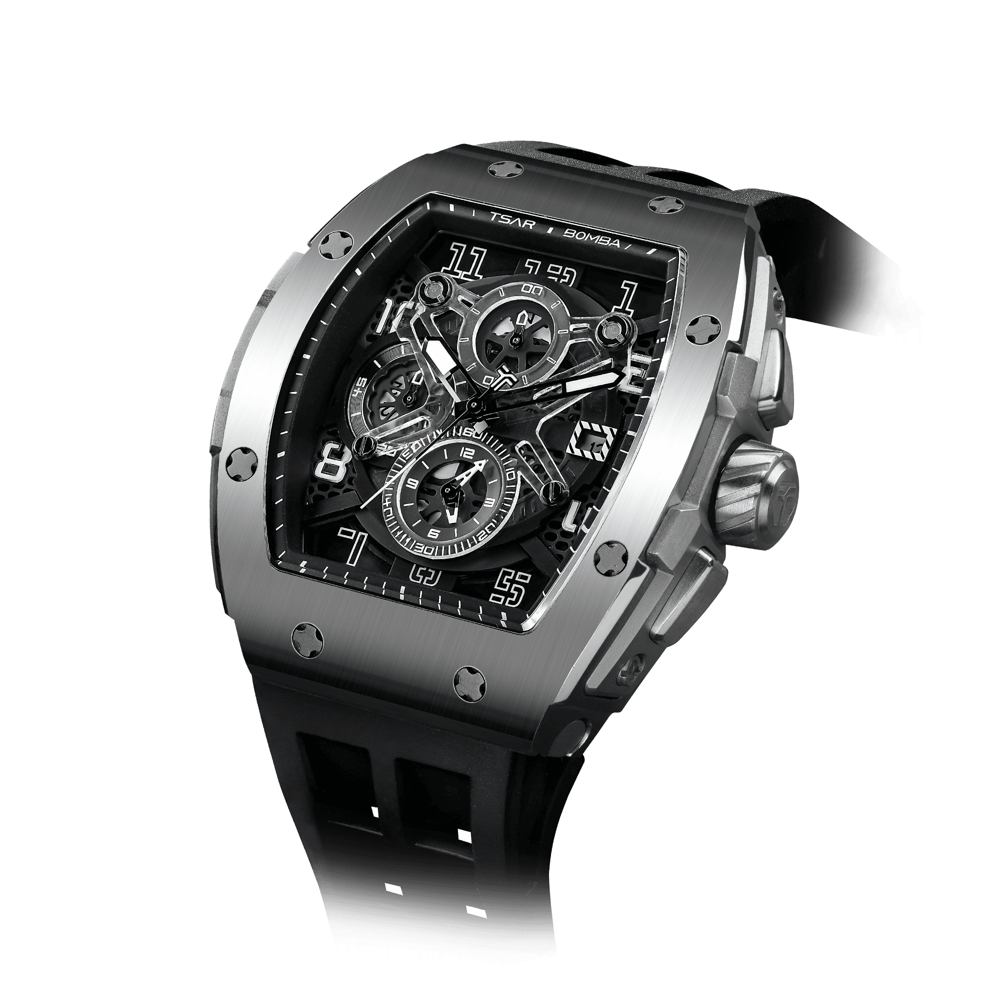 Elemental-TB8211Q（Ship from DE） - Silver Black Tsarbomba Watch