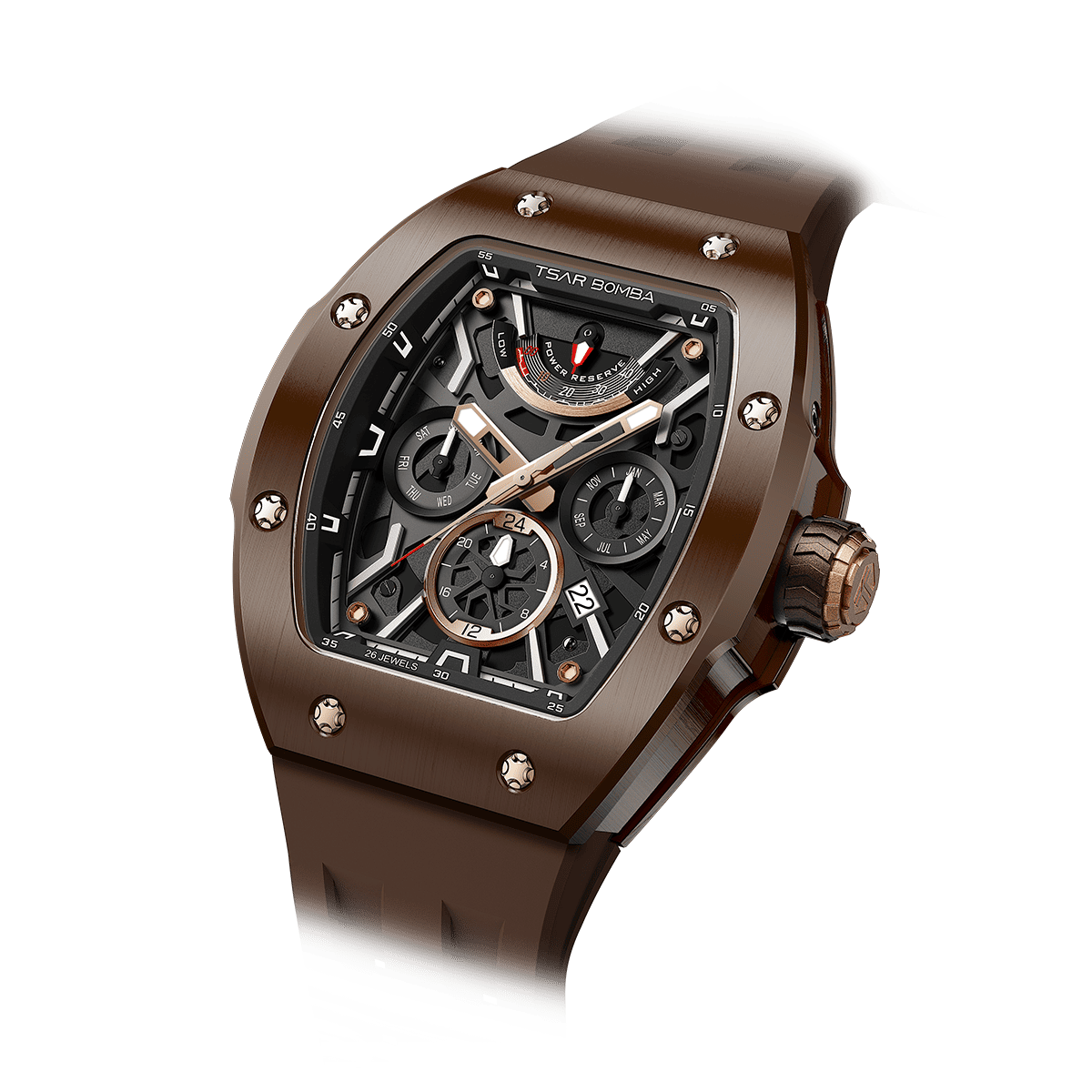Atomic-TB8222C - Brown TSAR BOMBA Watch