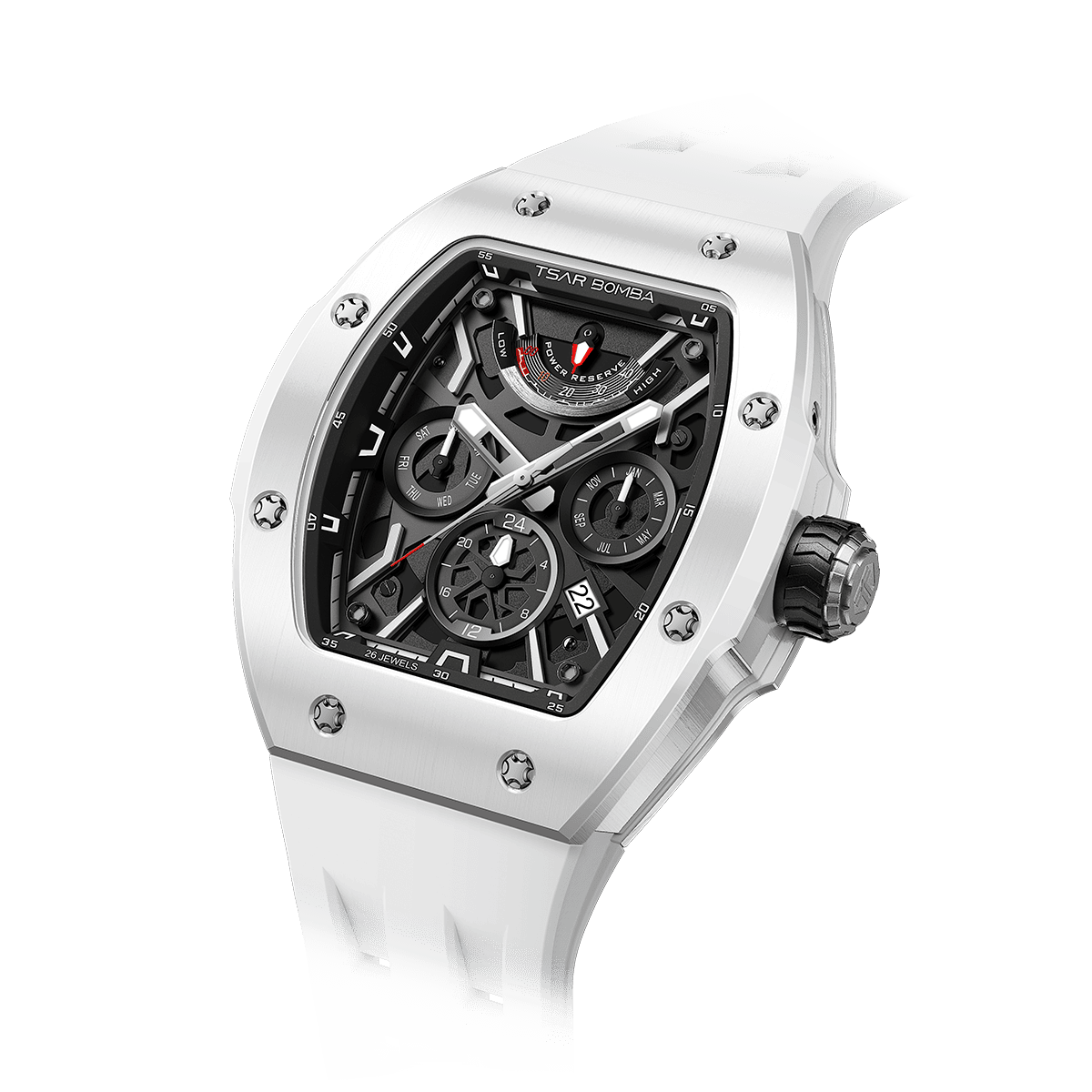 Atomic-TB8222C - White TSAR BOMBA Watch