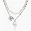 Tiff Necklace Designer luxury fashion jewelry high version 925 Silver Pearl necklace OT Buckle CNC Double Layer Fashion accessory Great Shopping 4You