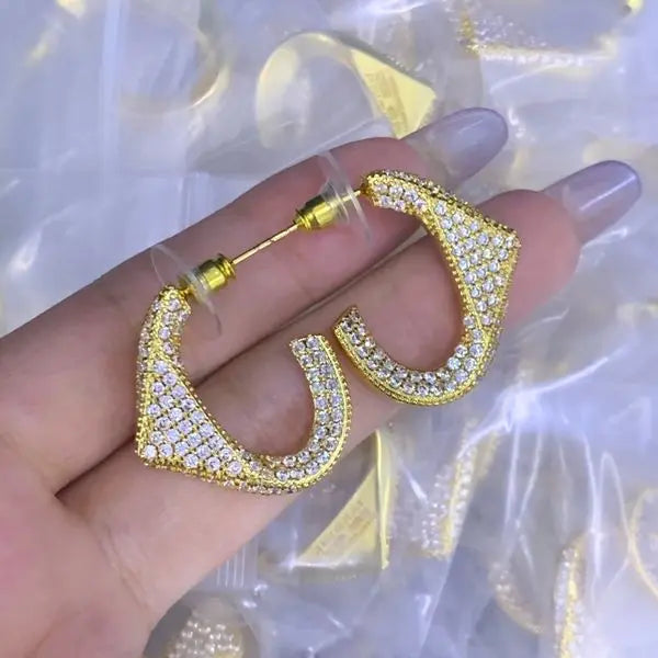 Women Letter Stud18K Gold Plated Luxury Designer Earings Geometric Fashion Wedding Party Jewelry Earrings Great Shopping 4You