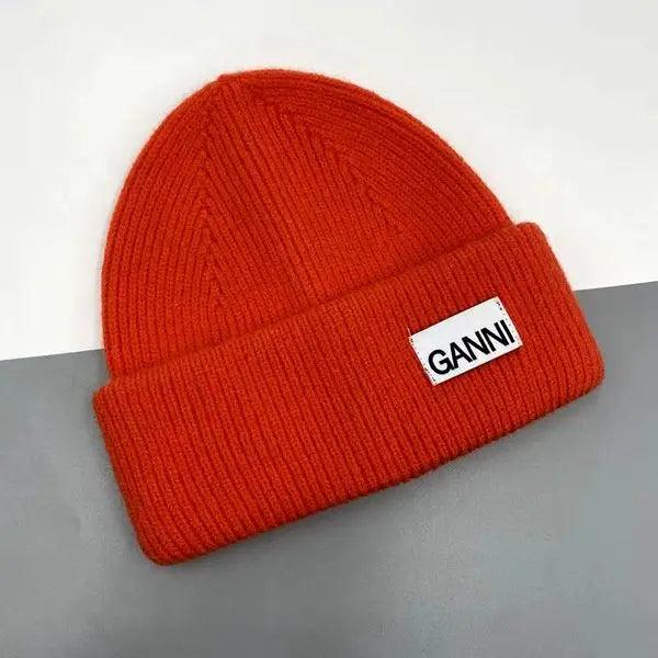 cp beanie bonnet cp Cp Beanie Designer Temperament Versatile Beanie Knitted Warm Letter Triangle Design H Great Shopping 4You
