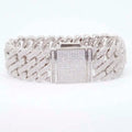bracelet necklace mossanite Fashion Jewelry Width 26cm 925 Sterling Silver Vvs Round Cut Moissanite Bracelet Iced Out Cuban Link TMXV Great Shopping 4You