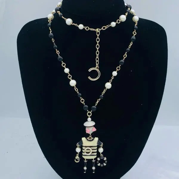 Designer Robot Series Long Necklace Luxury Robot Sweater Chain High Quality Women's Long Necklace New Design Collectible Great Shopping 4You