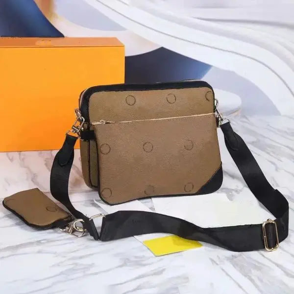 2023 Leather designer bags 3pcs Detachable Trio black Messenger Bags Men Crossbody 3 in 1 Set women Shoulder Bag Handbags Purse Wallets Great Shopping 4You