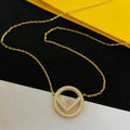 Luxury Designof an alphabet Necklace 18K Gold Plated Stainless Steel Fashion Women's Necklace Pendant Wedding Jewelry Accessories Wholesale boutique jewelry -30 Great Shopping 4You