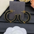 Designer Earrings for Woman Circle Hoop Earrings Glod Plated Stud Earring Brand Letter Design Earrings High Quality Women Men Earring Studs Great Shopping 4You