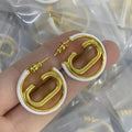 Classic Gold Dangle Earrings with Letter Design Gold Plated Earrings Designer Jewelry for Womens Wedding Luxury Jewelry Party Great Shopping 4You