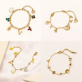 Womens Designer Chain Bracelet Gold Plated Fashion Trendy Pulsera Lock Flower Letters Pendant Diamond Cjeweler Love Charms Bracelets Great Shopping 4You