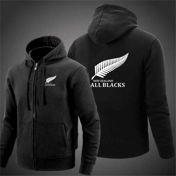 MenS All Blacks Rugby Zip Up Hoodies