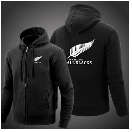 MenS All Blacks Rugby Zip Up Hoodies