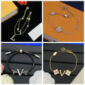 Gold Chain Bracelet Brand Fashion Designer Bracelet for Women Brass Bracelet Valentines Day Party Gift Designer Jewelry for Women Great Shopping 4You