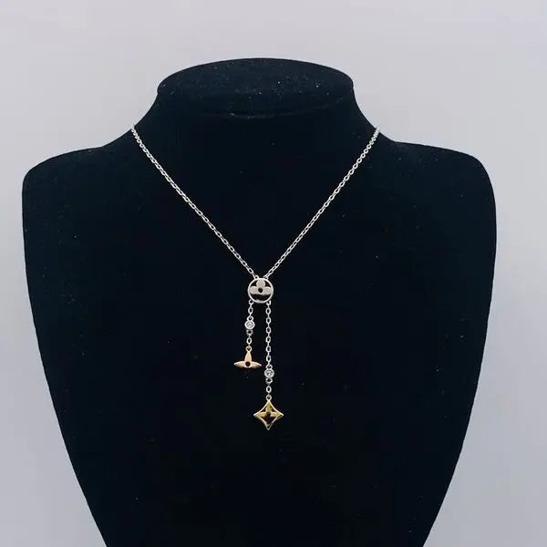Luxury Classic Designer Necklace 18K Silver Gold Plated Fashion Jewelry Necklace Letters Pendant Wedding High Quality Party Gift Great Shopping 4You