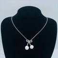 Classic designer cherry pendant necklace 18K gold stainless steel fashion short necklace for ladies perfect for parties and birthdays Unique design Great Shopping 4You