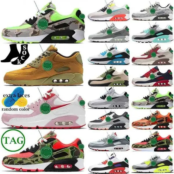 2023 New Cushion 90 90s Shoes Men Women Surplus Running Shoe Triple Black White x Michigan Radiant Airs Red Pastel Mens Trainers Great Shopping 4You