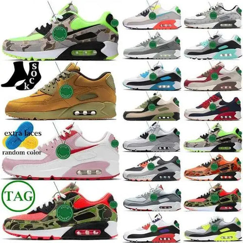 2023 New Cushion 90 90s Shoes Men Women Surplus Running Shoe Triple Black White x Michigan Radiant Airs Red Pastel Mens Trainers Great Shopping 4You