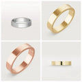 4Mm 5Mm 6Mm Rose Gold Fashion Rings with Box High Quality Designer Good Ring Couple Promise Never Fade Wedding Great Shopping 4You
